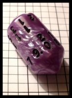Dice : Dice - 20D - Crystal Caste Log Roller Purple Swirl - Gnome Games Wisc Oct 2011